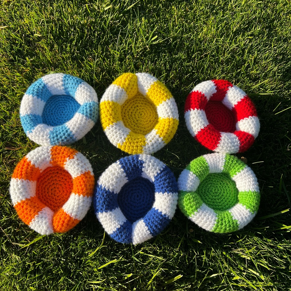 Hand Crocheted Summer Pool Floaty Coaster! - Picture 4 of 17